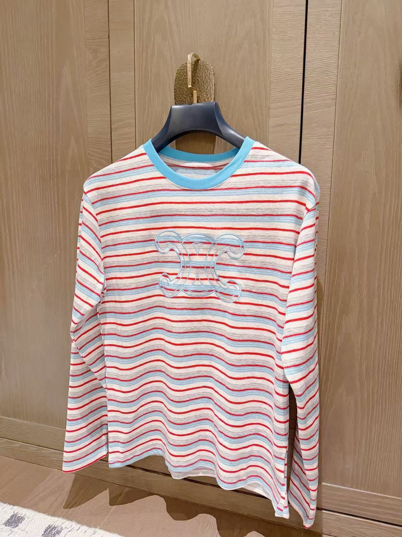 CEL1NE 凱旋門ストライプ長袖Tシャツ【50％割引+送料無料】