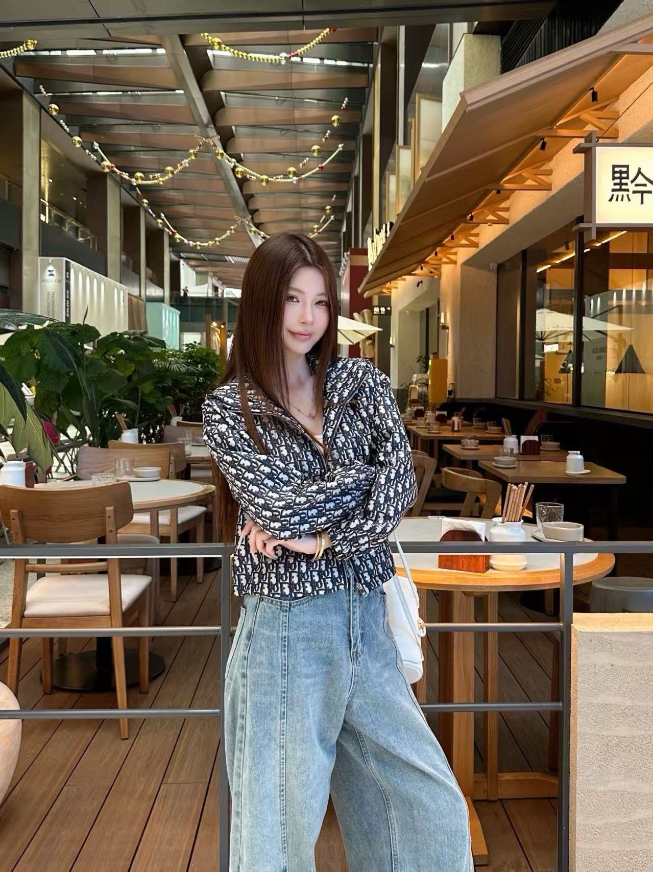 DIOR フード付きジャカード クロップドジャケット【50％割引+送料無料】