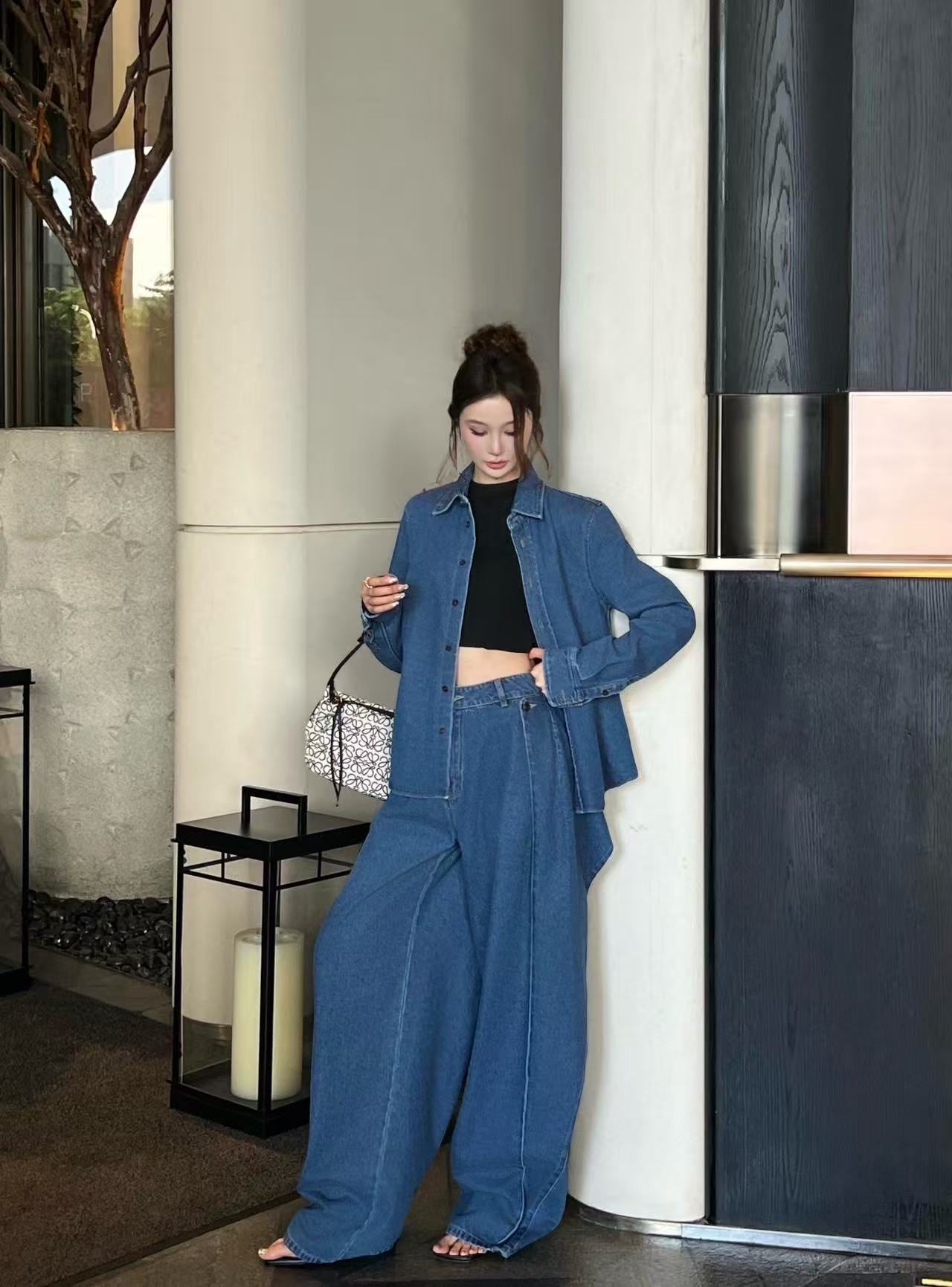 LOEWE デニムシャツ＆トラウザーズ セットアップ【50％割引+送料無料】