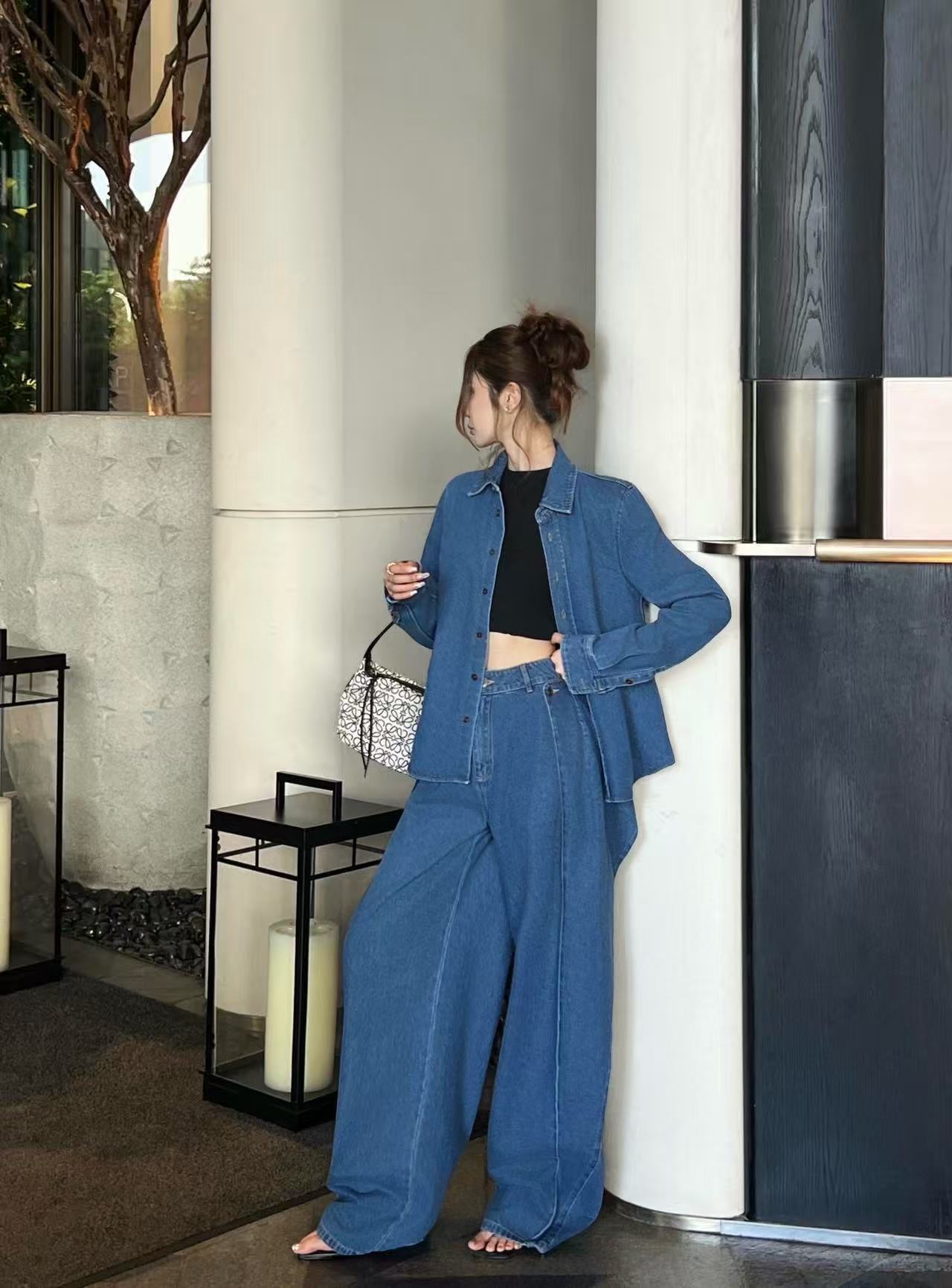 LOEWE デニムシャツ＆トラウザーズ セットアップ【50％割引+送料無料】