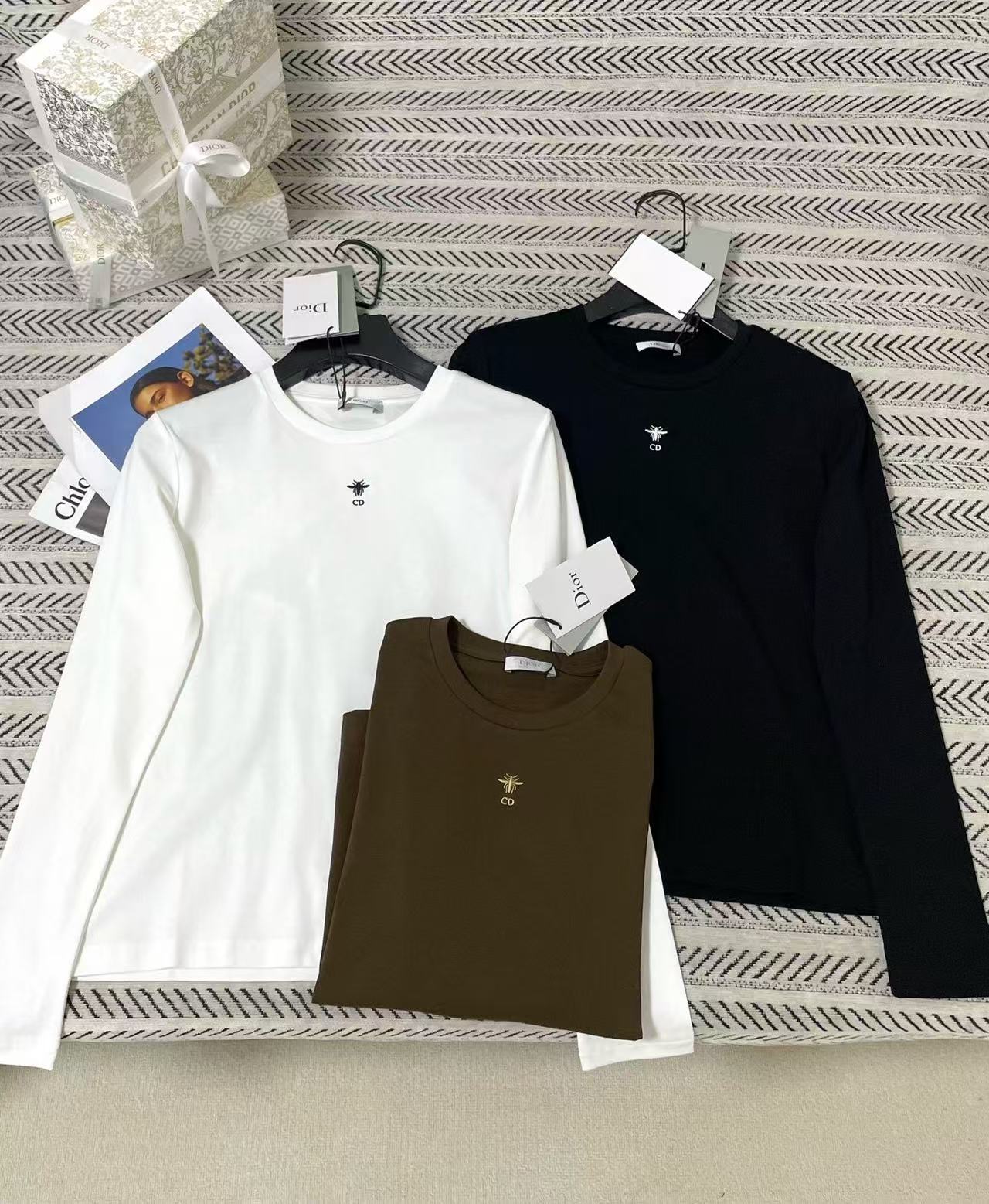 DIOR CD ミニマリスト 長袖Tシャツ【50％割引+送料無料】