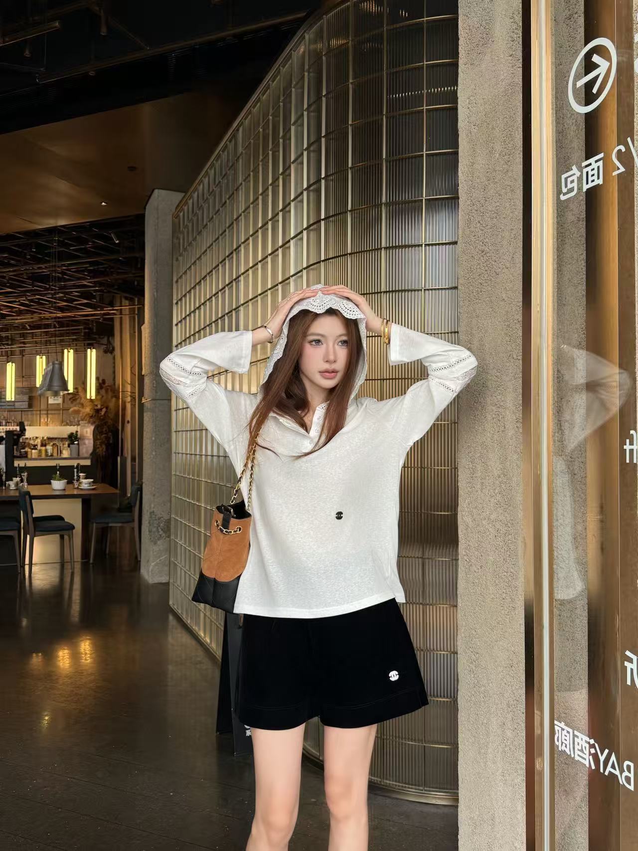 CHANE1 シンプル フード付き長袖Tシャツ【50％割引+送料無料】