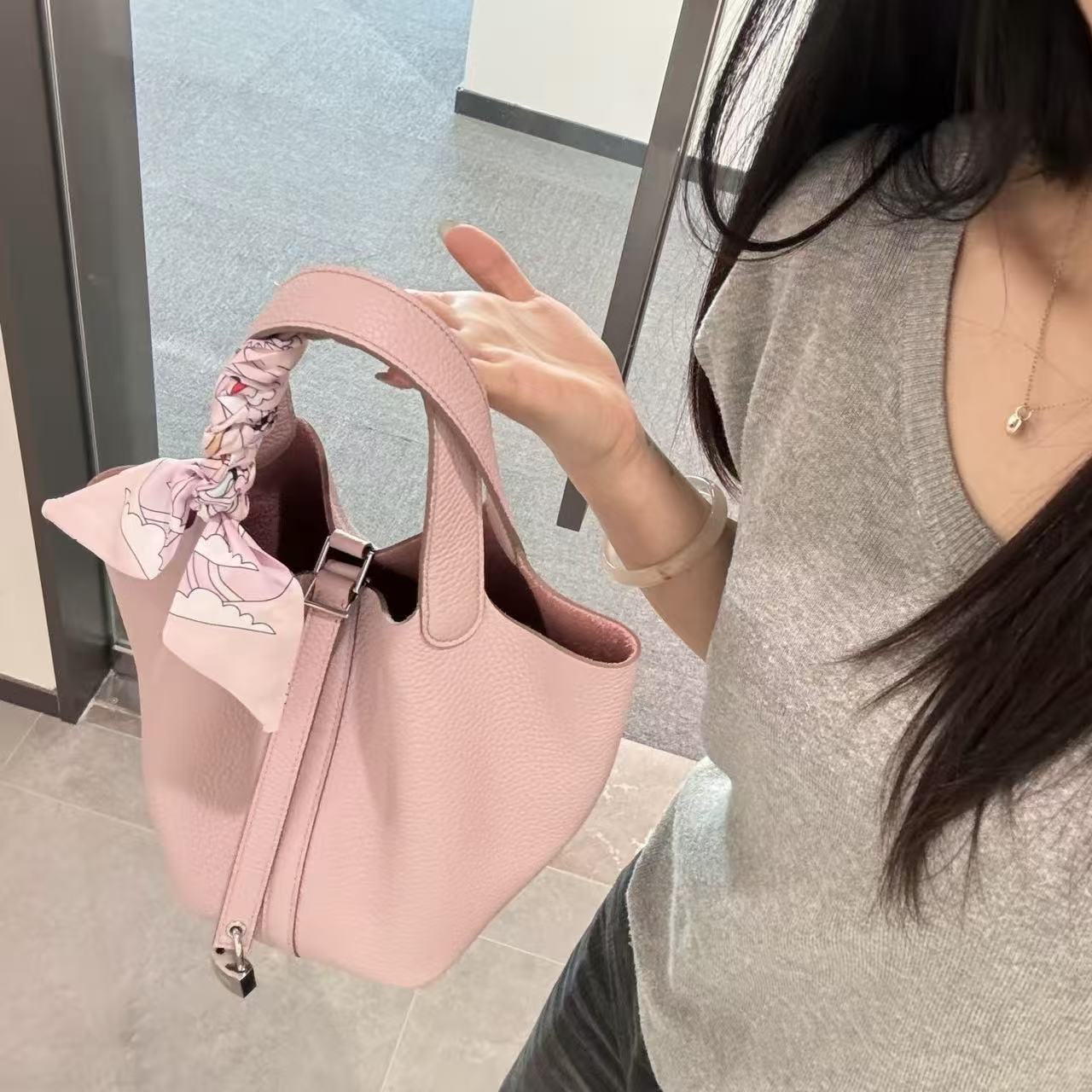 HERME5 高品質レザー バケットバッグ【50％割引+送料無料】