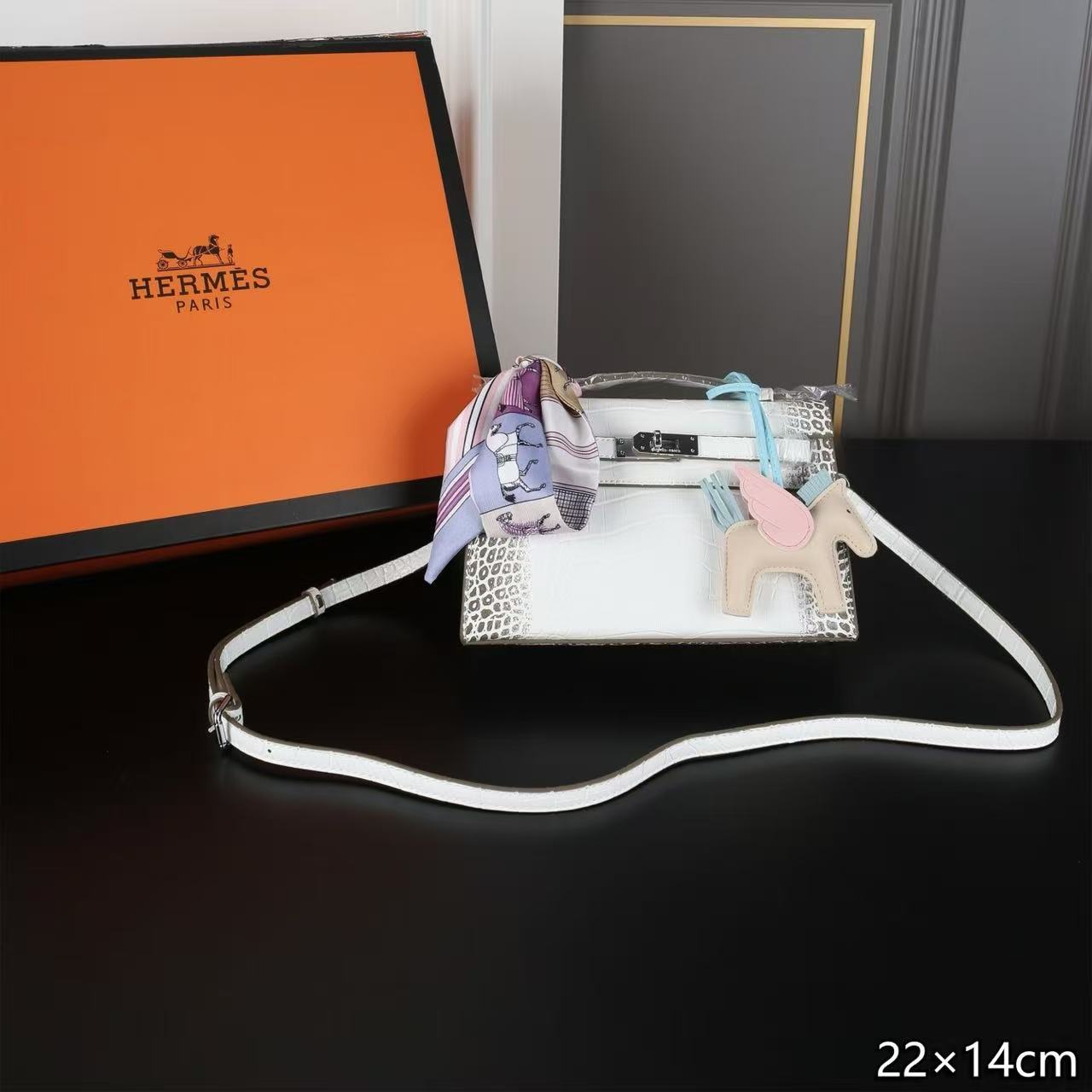 HERME5 Mini kellyクロコダイル柄のハンドバッグ【50％割引+送料無料】
