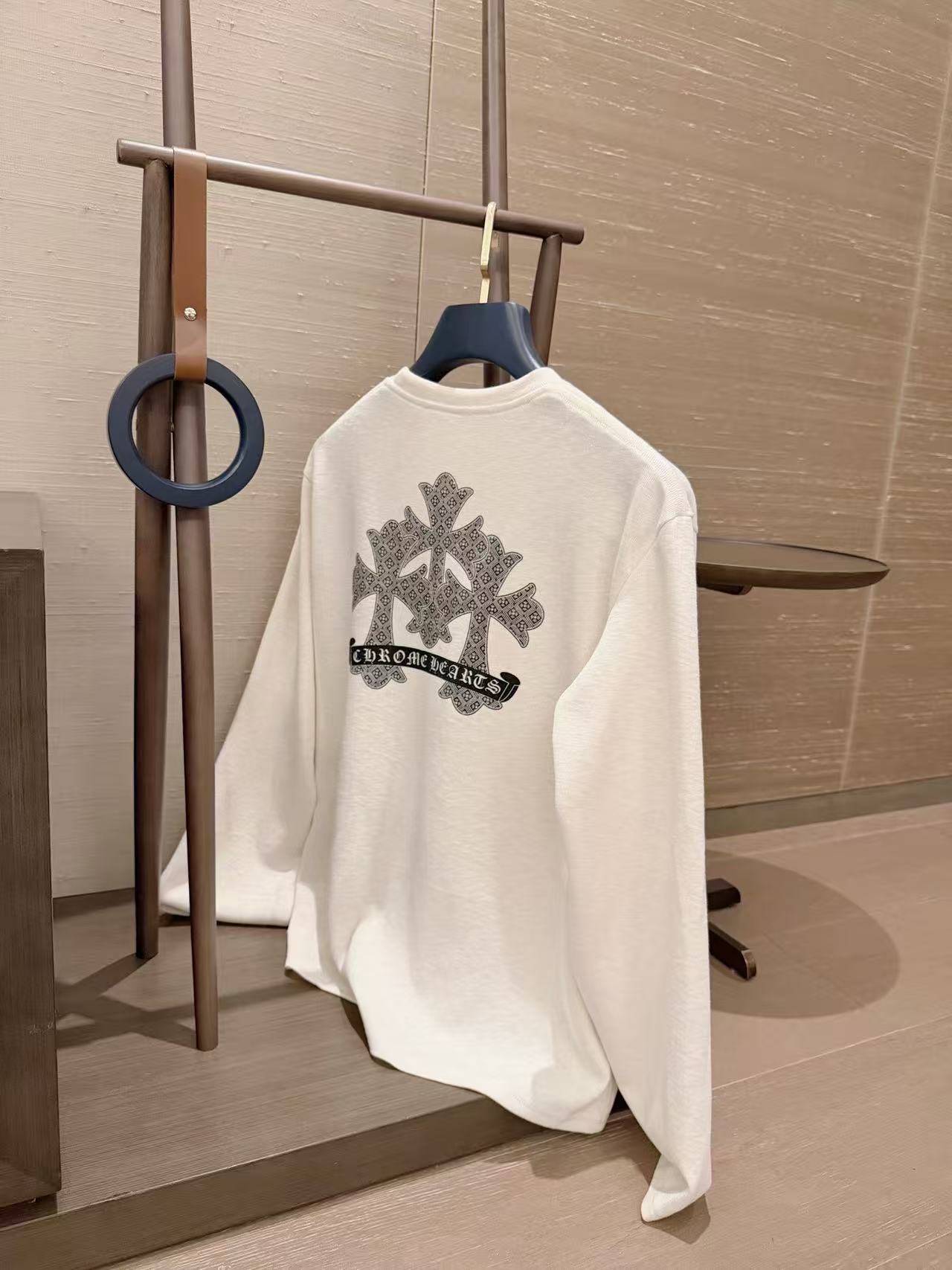 Chr0me Hearts クロスプリント長袖Tシャツ【50％割引+送料無料】