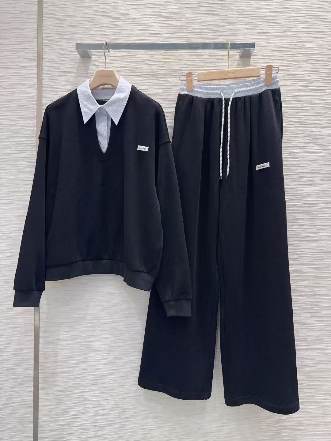M1UM1U シャツ＋パンツ カジュアルツーピースセット【50％割引+送料無料】