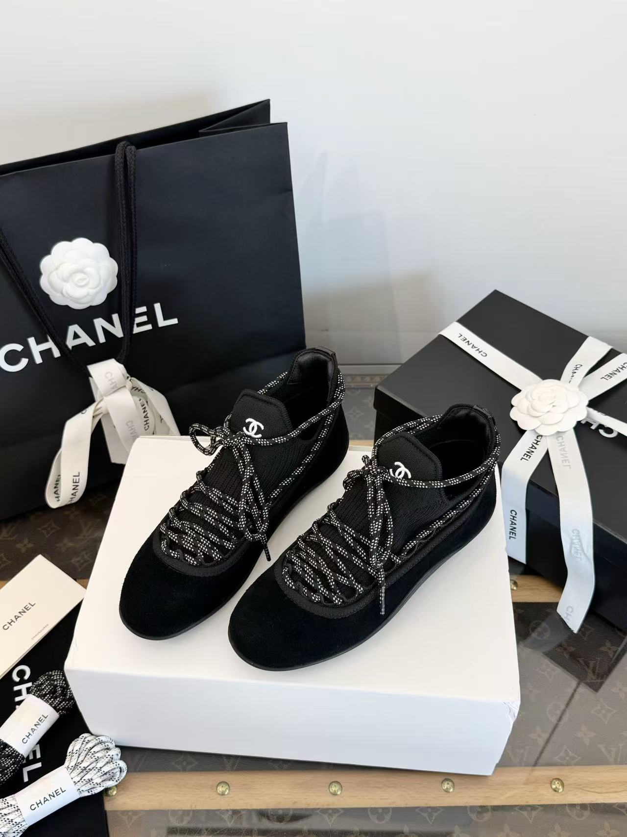 CHANE1 高品質パッチワーク鹿革カジュアルソックスシューズ【50％割引+送料無料】