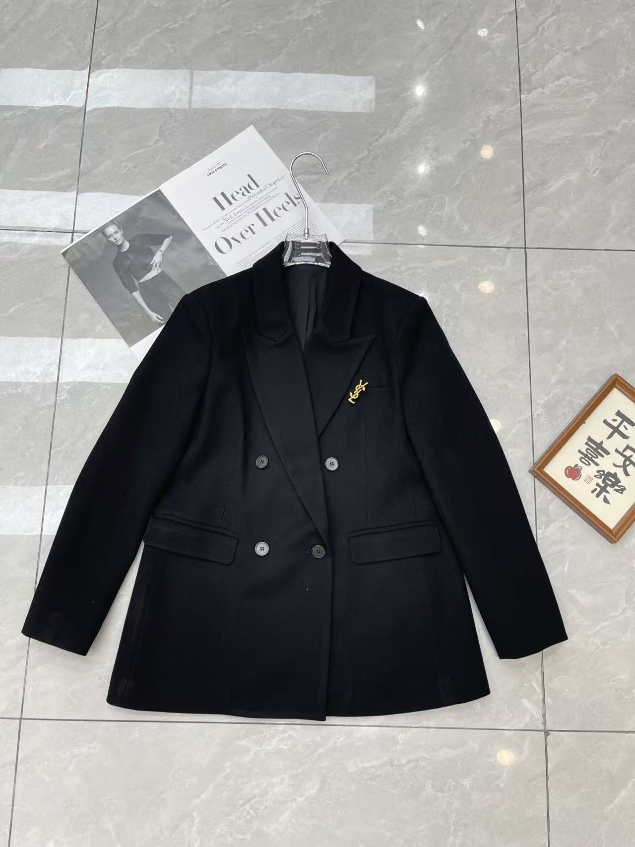 YSL 高品質ダブルブレストスーツジャケット【50％割引+送料無料】
