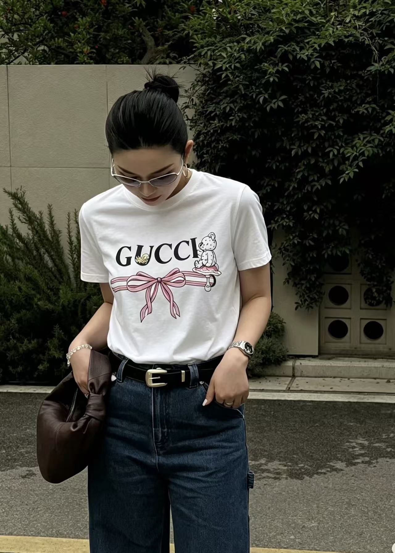 GUCC1 ベアレターTシャツ【50％割引+送料無料】