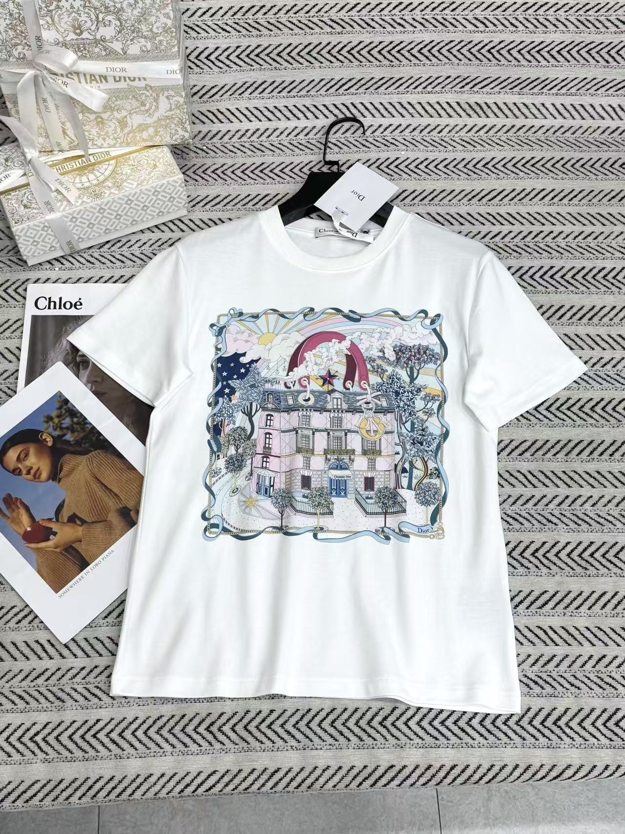 DIOR ドリームキャッスル・プリントTシャツ【50％割引+送料無料】