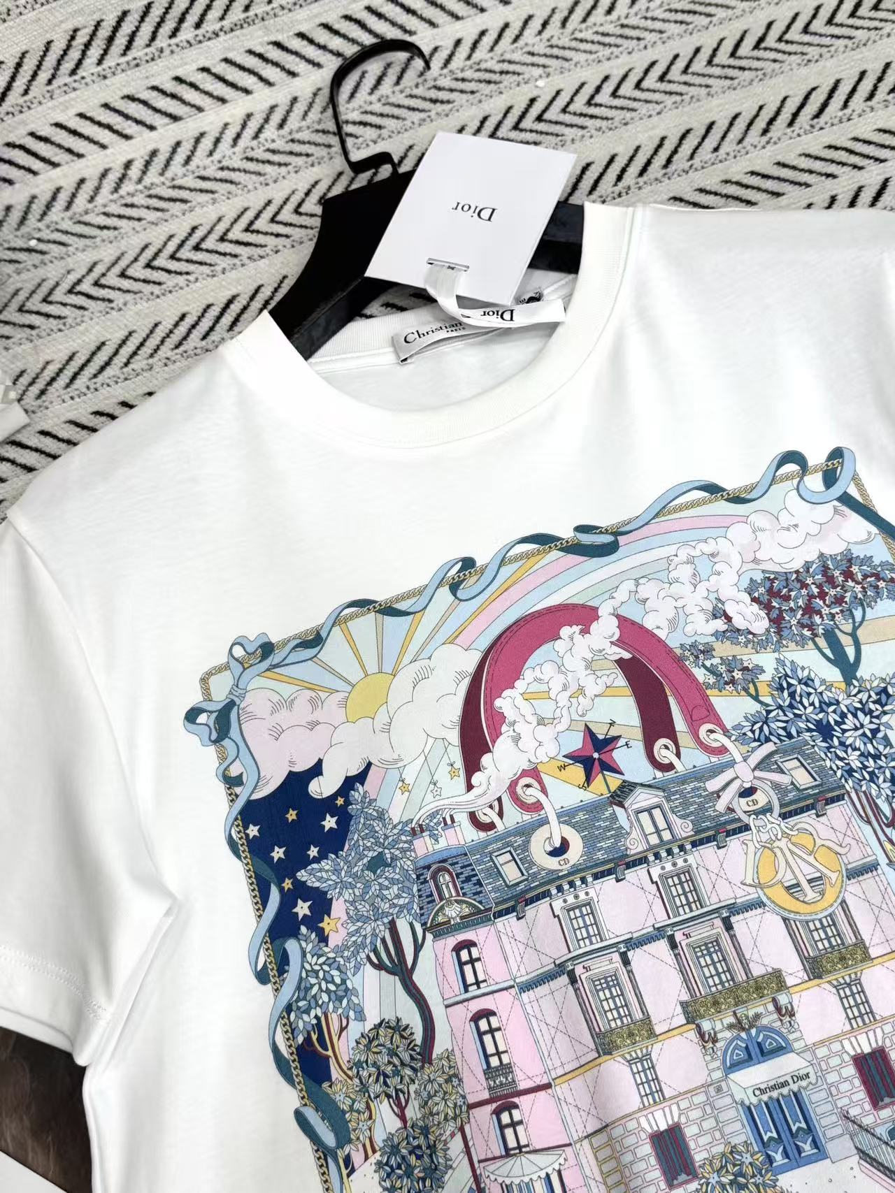 DIOR ドリームキャッスル・プリントTシャツ【50％割引+送料無料】