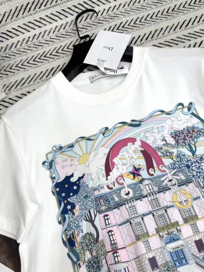 DIOR ドリームキャッスル・プリントTシャツ【50％割引+送料無料】