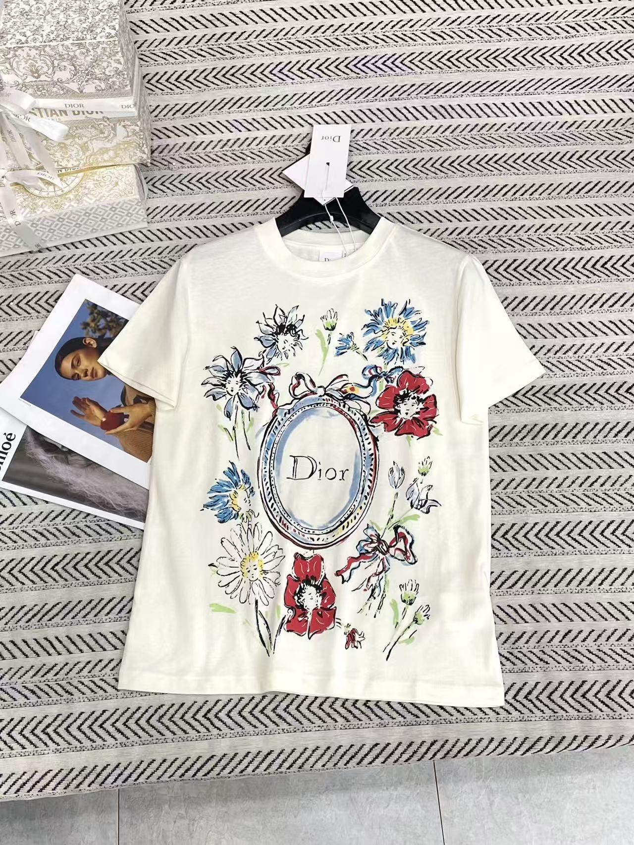 DIOR プリントTシャツ【50％割引+送料無料】