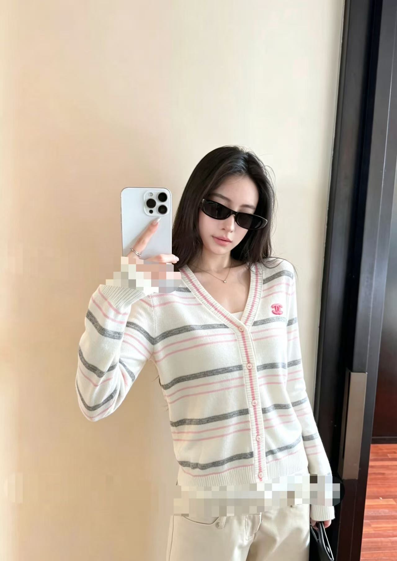CHANEL ダブルC ウールカーディガン【50％割引+送料無料】
