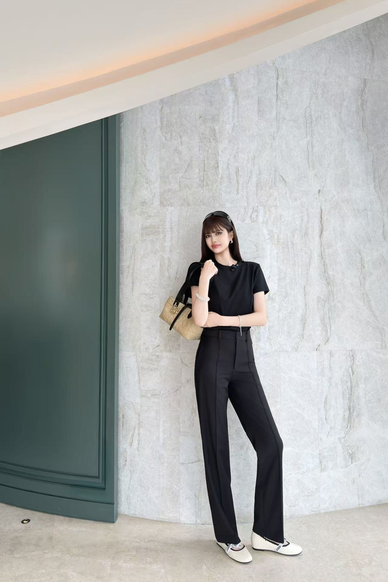 DIOR シンプルTシャツ＆ロングパンツ セットアップ【50％割引+送料無料】