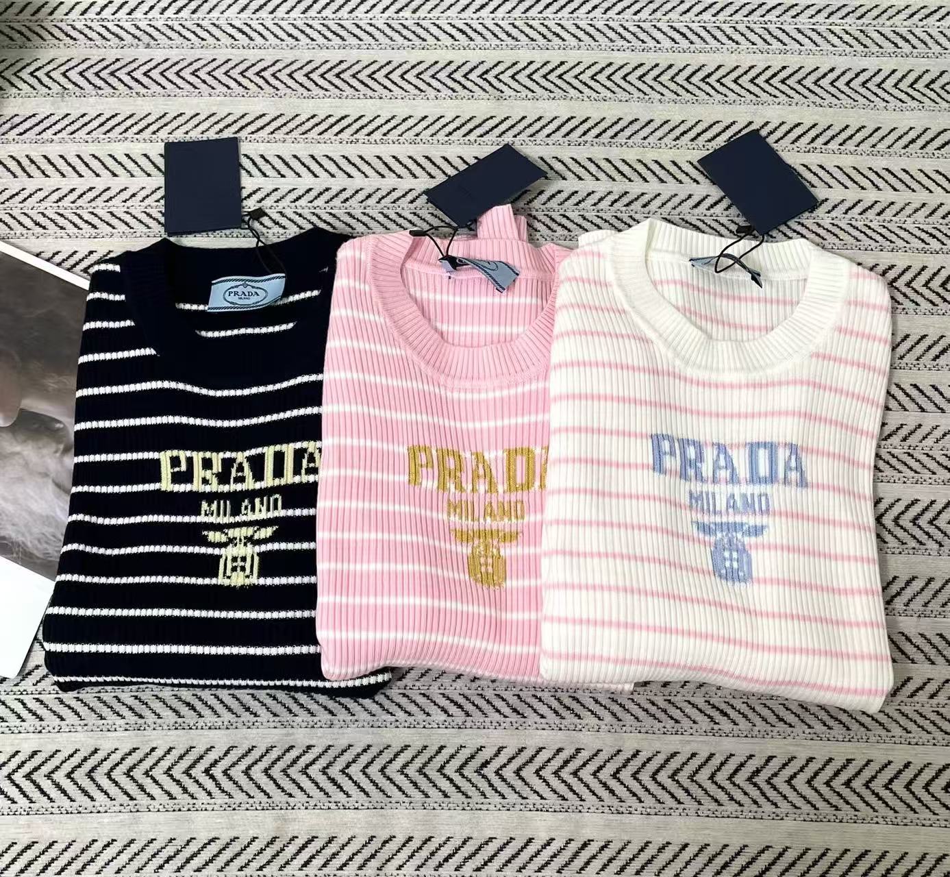 PR4DA ストライプレターセーター【50％割引+送料無料】