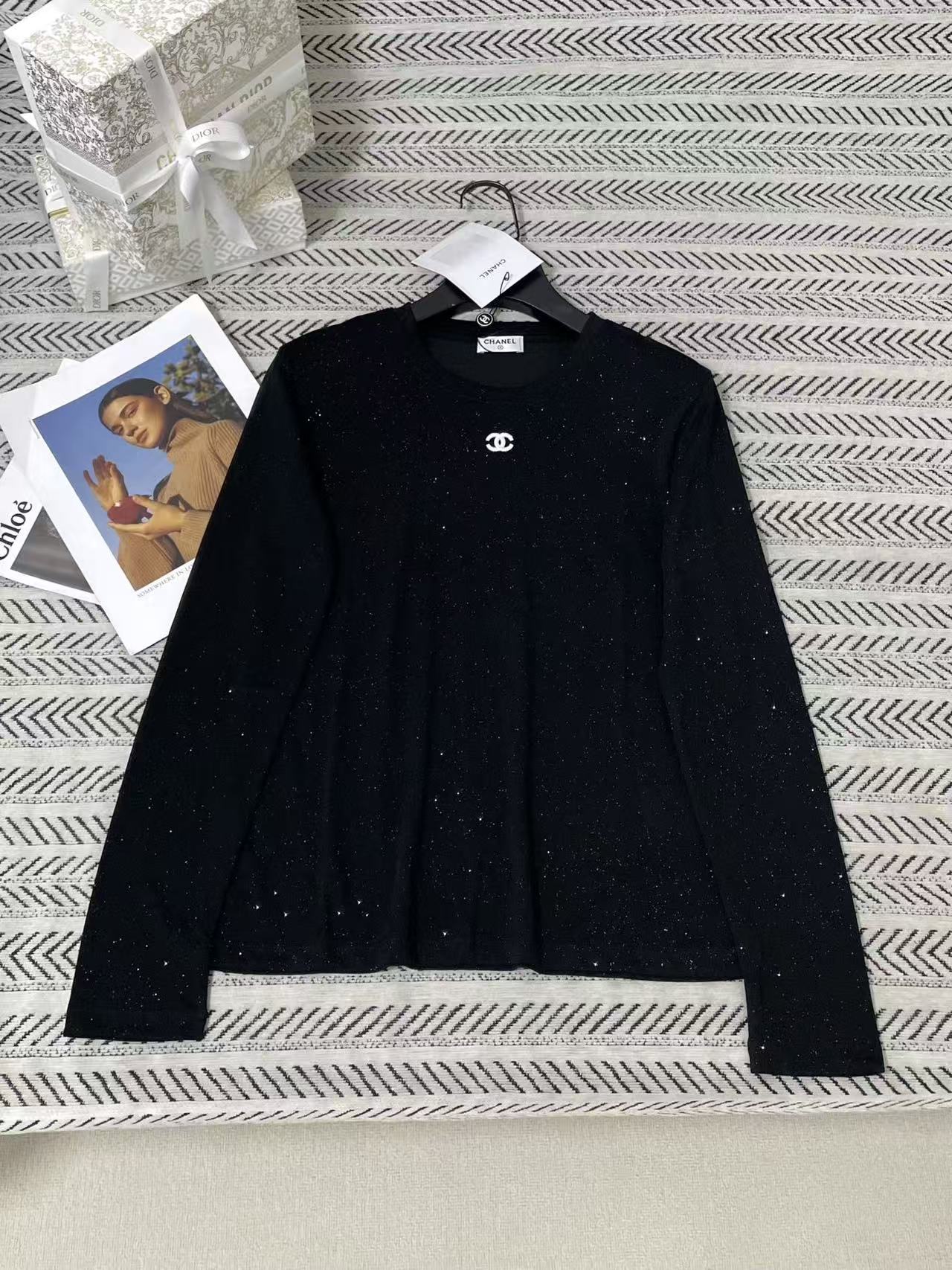 CHANE1 ダブルC 長袖Tシャツ【50％割引+送料無料】