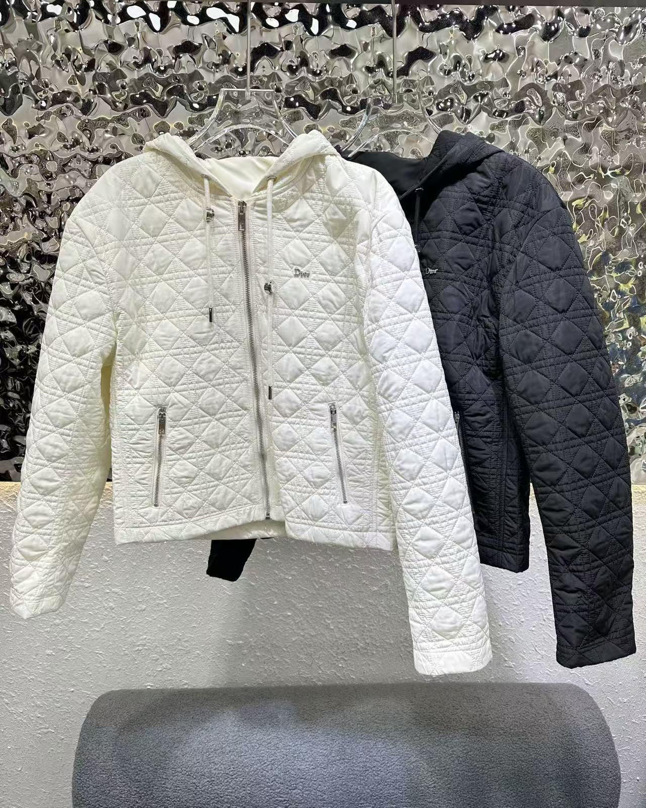 DIOR ハイクオリティ・チェック柄フード付きアウター【50％割引+送料無料】