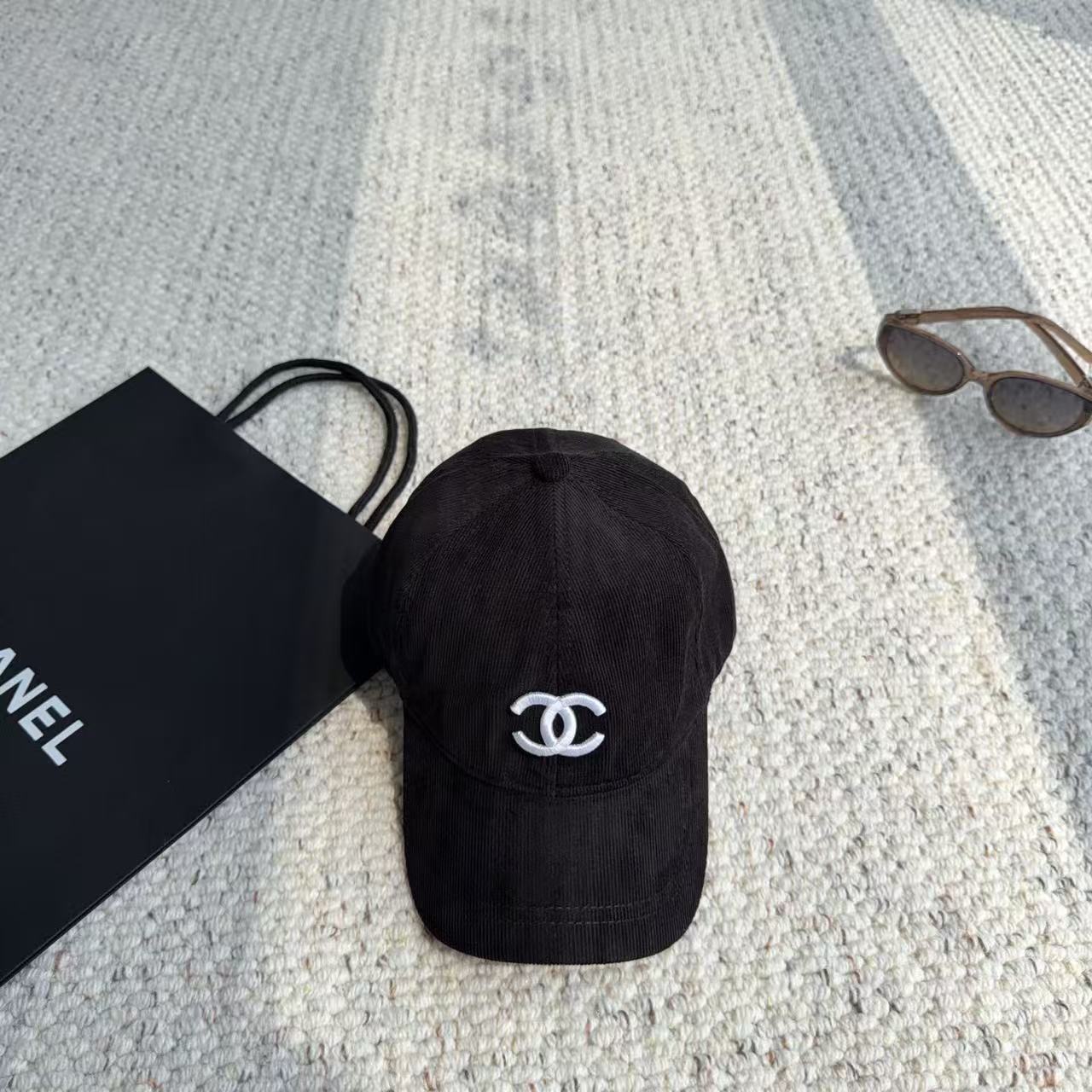 CHANE1 シンプル ダブルC ベースボールキャップ【50％割引+送料無料】
