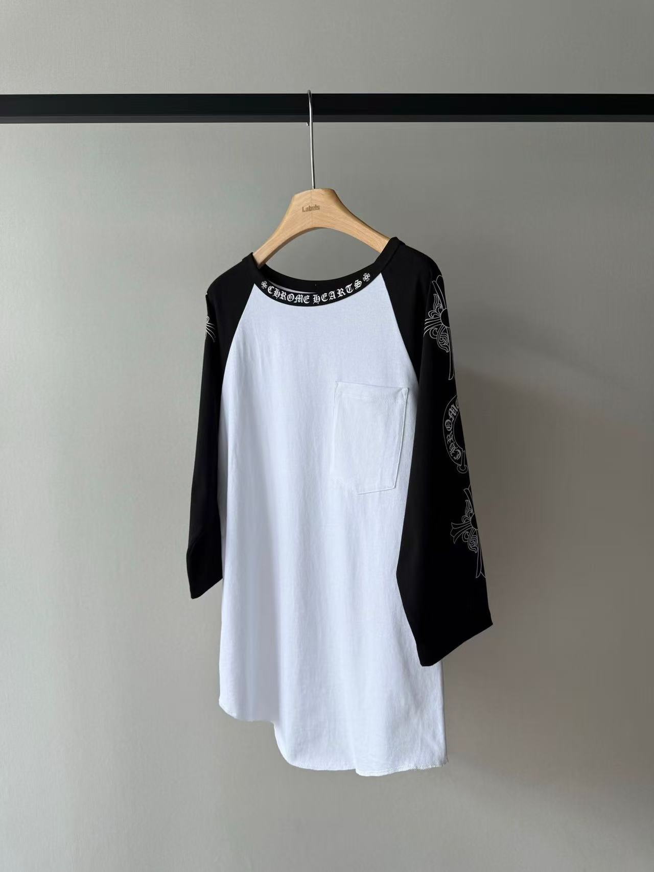 Chr0me Hearts サンスクリット語 3/4スリーブ Tシャツ【50％割引+送料無料】