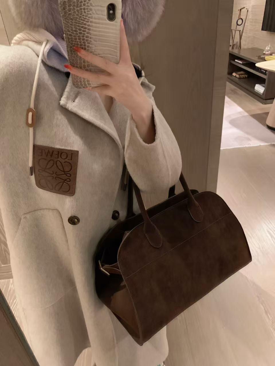 L0WEW フード付きカシミヤロングコート【50％割引+送料無料】