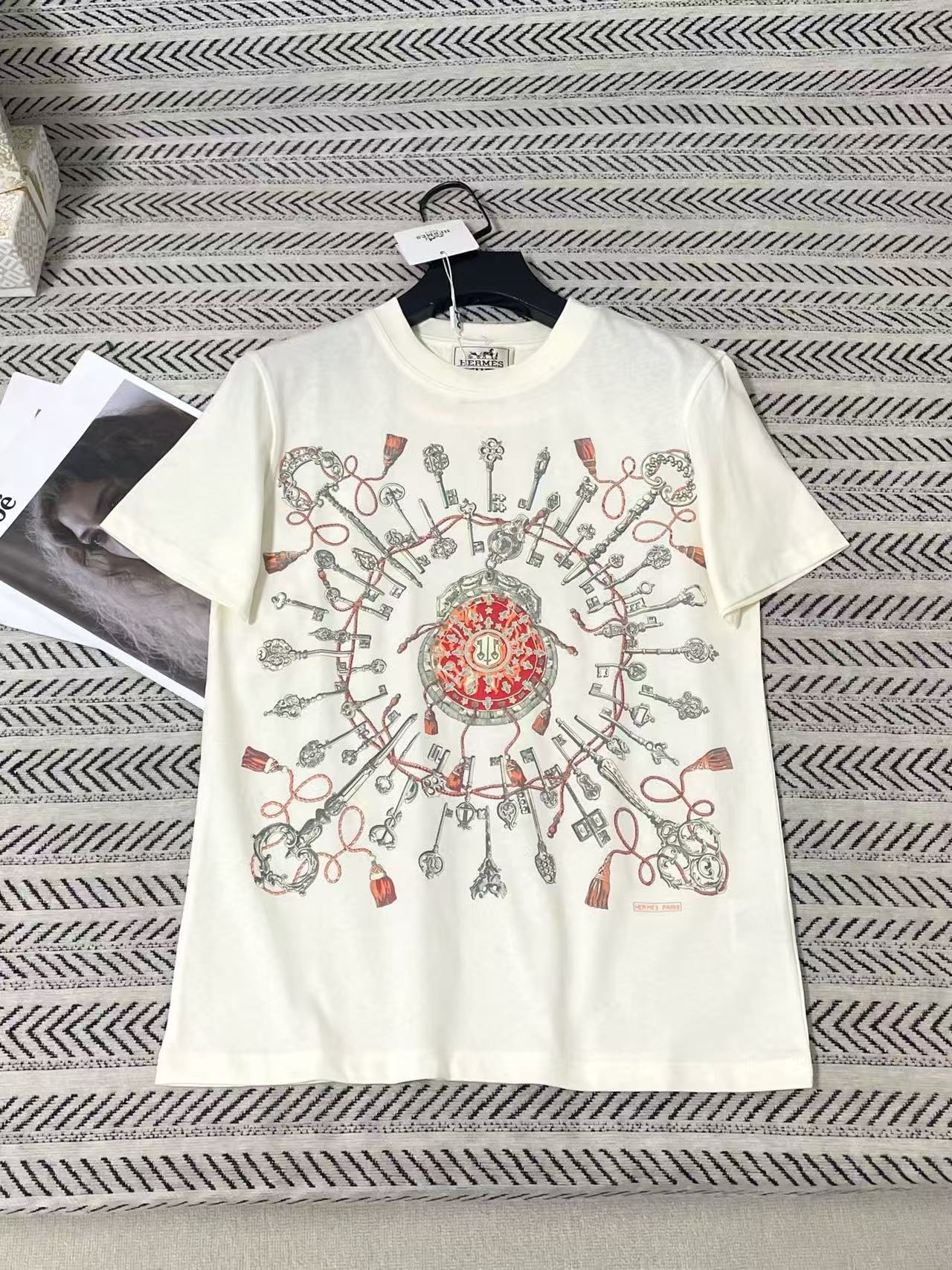 HERME5 プリント半袖Tシャツ【50％割引+送料無料】