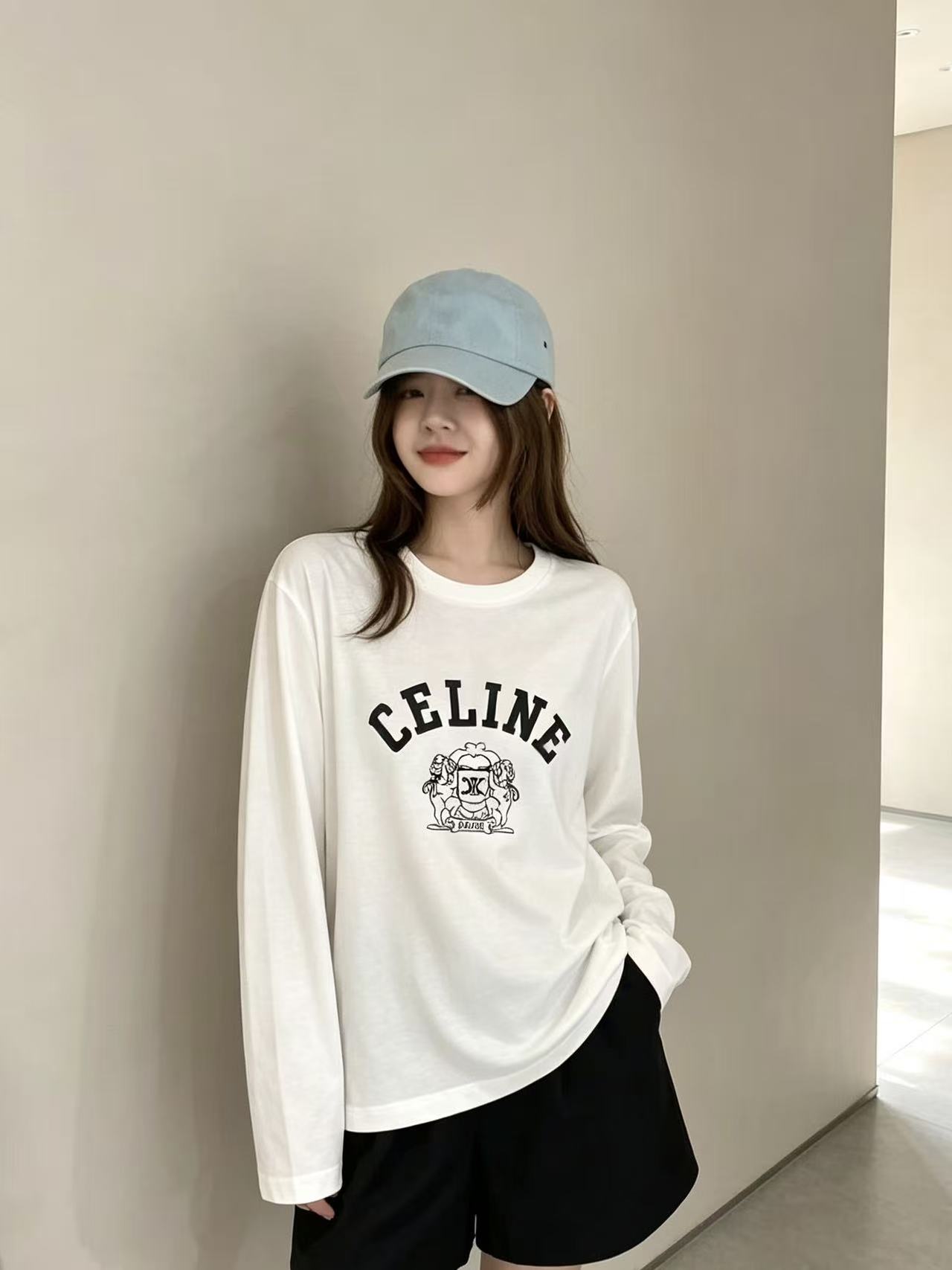 CEL1NE レター長袖Tシャツ【50％割引+送料無料】
