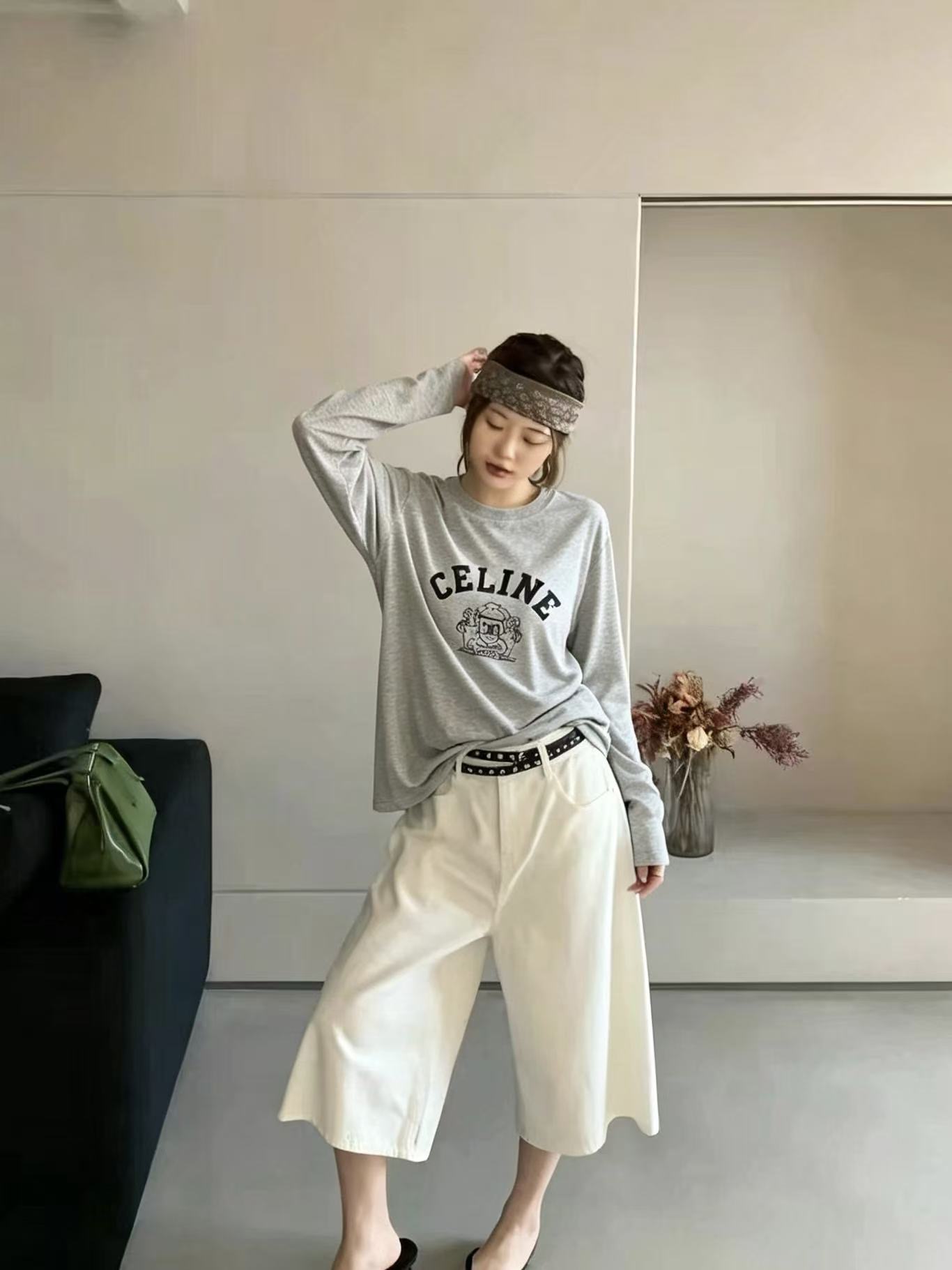 CEL1NE レター長袖Tシャツ【50％割引+送料無料】