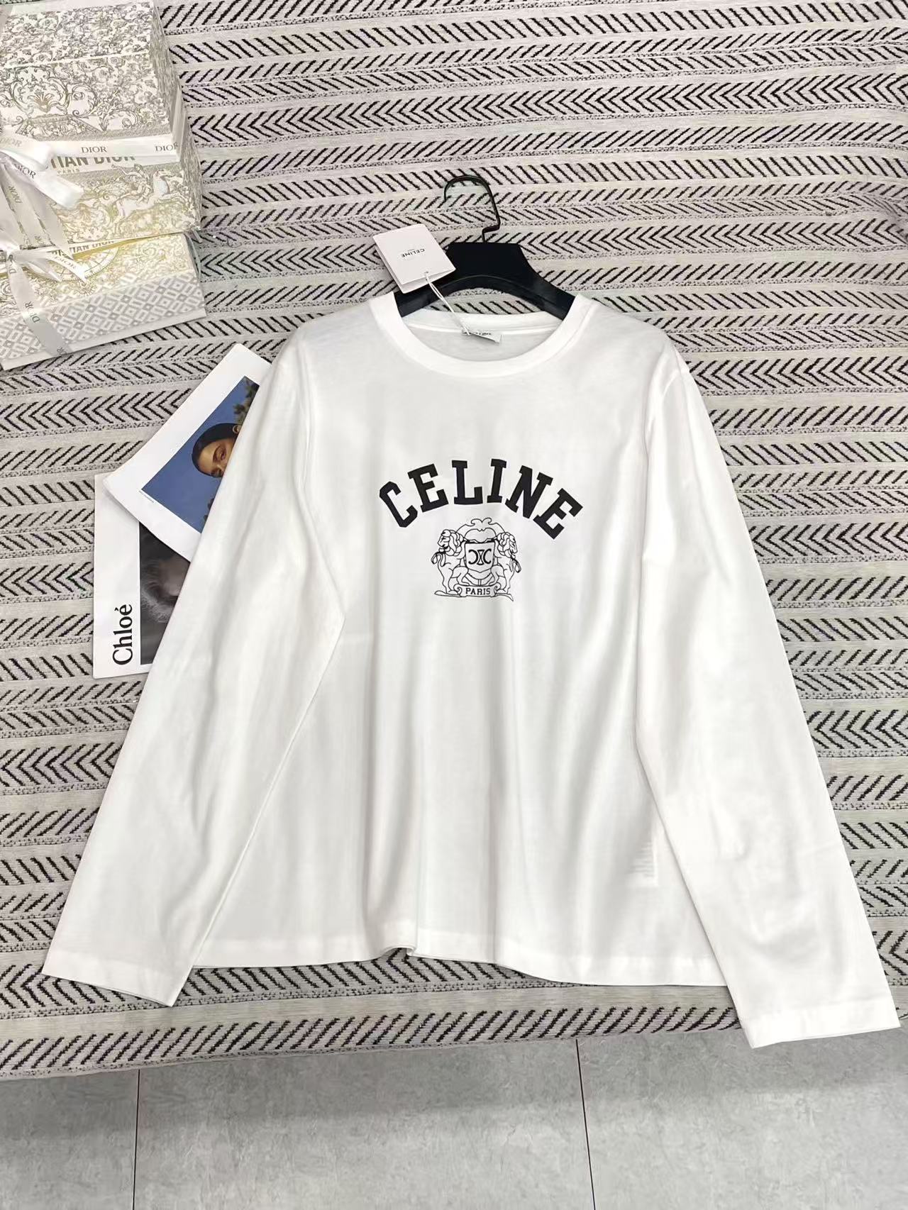 CEL1NE レター長袖Tシャツ【50％割引+送料無料】