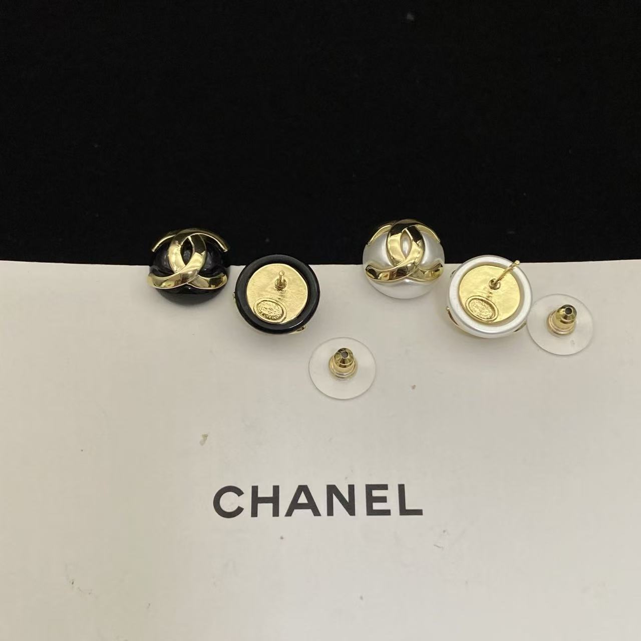 CHANE1 シンプルなダブルCスタッドピアス【50％割引+送料無料】