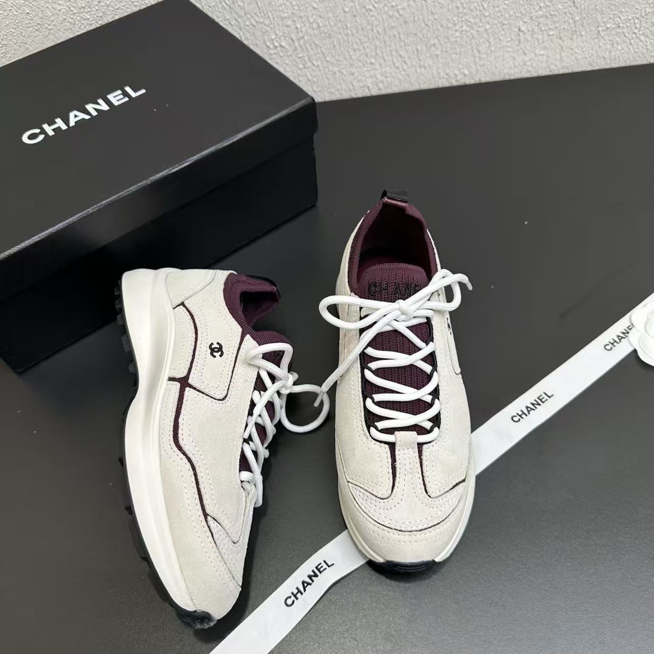 CHANE1 ダブルCカラーブロックカジュアルシューズ【50％割引+送料無料】