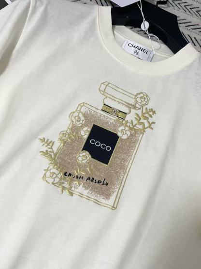 CHANE1 カメリア香水ボトルTシャツ【50％割引+送料無料】