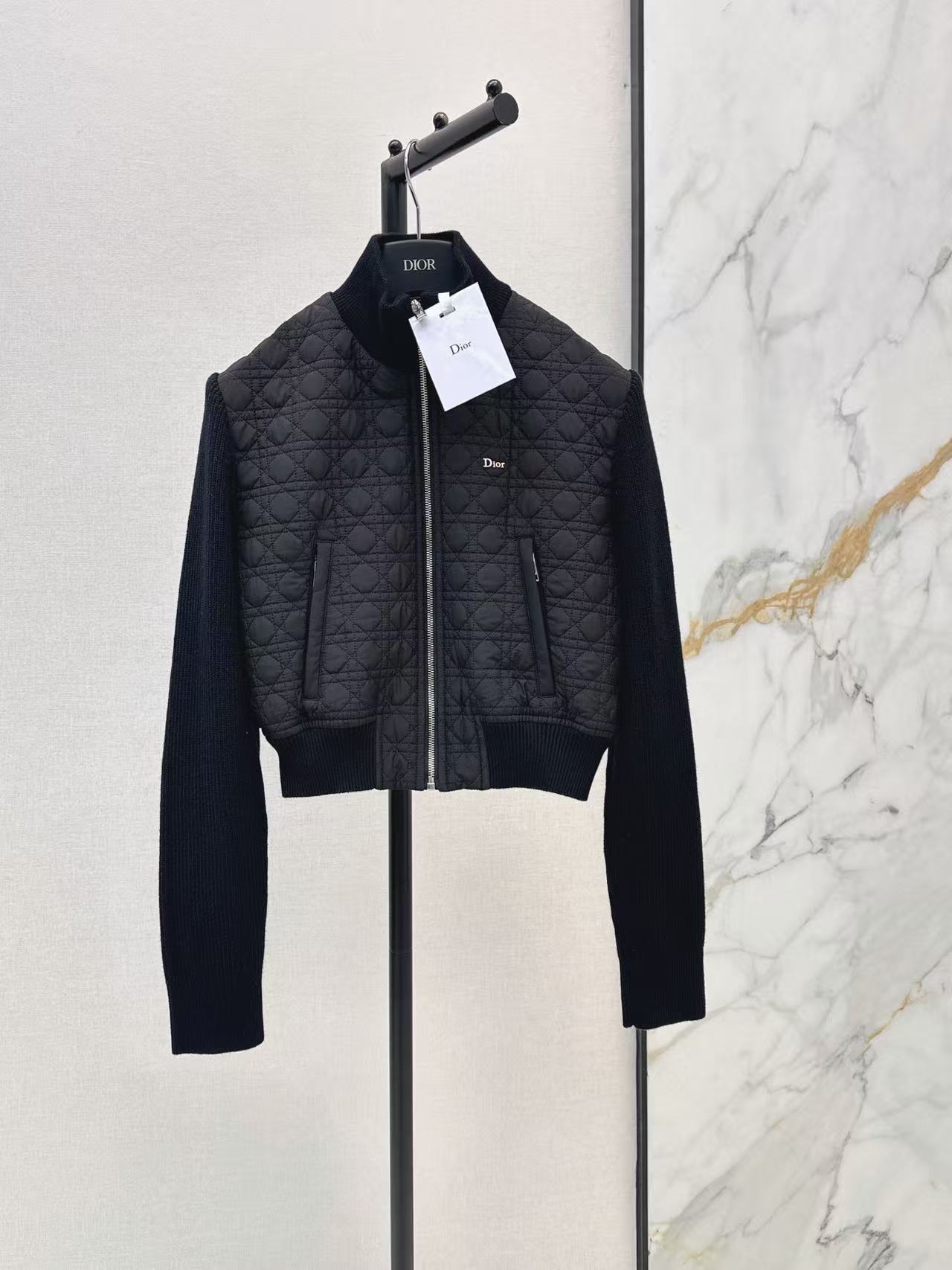 DIOR 格子柄スタンドカラージャケット【50％割引+送料無料】