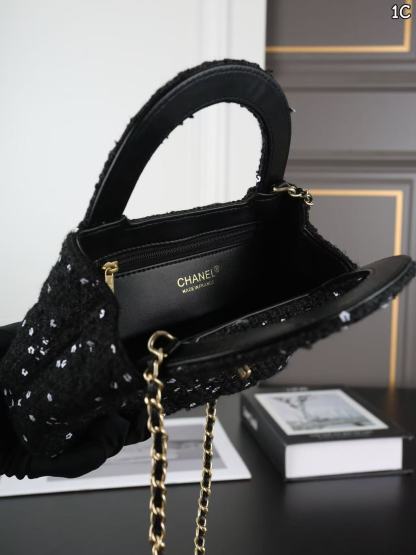CHANEL スパンコール チェーンハンドバッグ【50％割引+送料無料】
