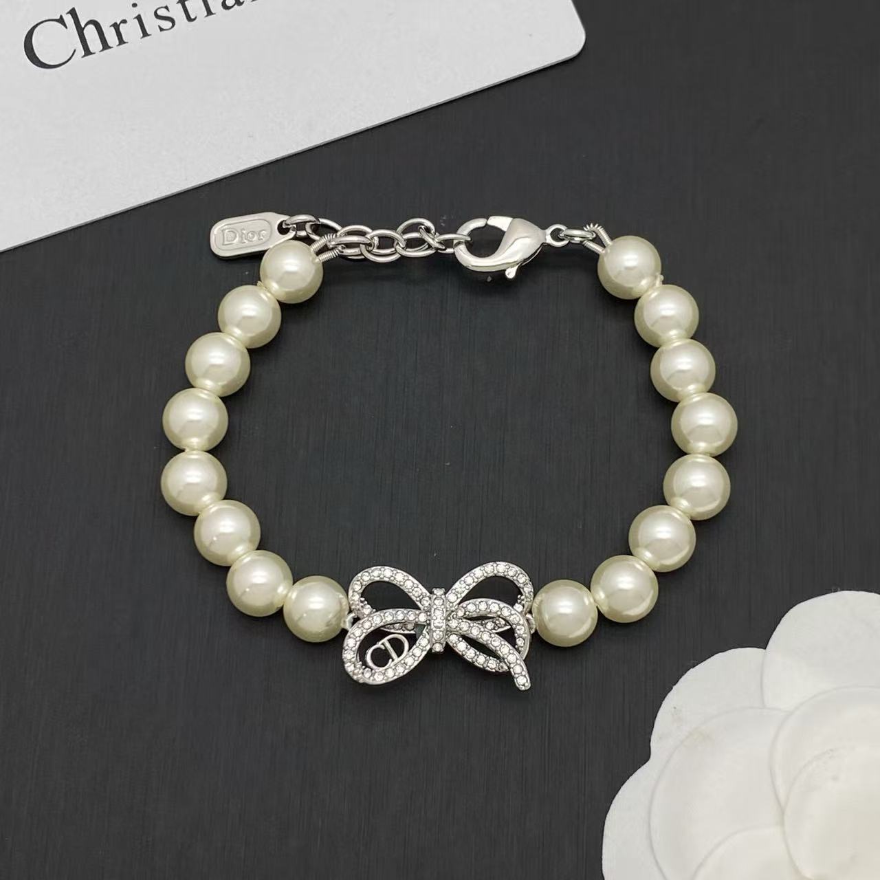 CHANEL ダイヤモンド＆パール ブレスレット＋ネックレス 2点セット【50％割引+送料無料】
