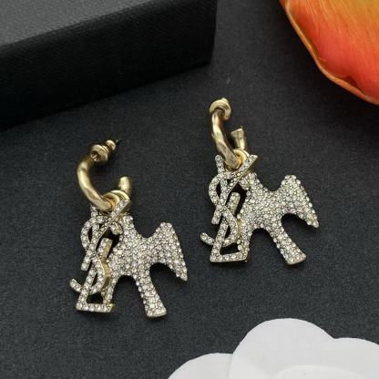 YSL ダイヤモンド・フープピアス【50％割引+送料無料】