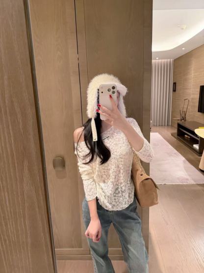 M1UM1U レースプラッシュTシャツ【50％割引+送料無料】