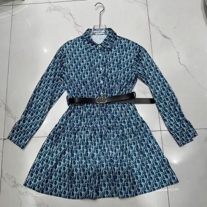 DIOR ジャカード CD 長袖ワンピース【50％割引+送料無料】