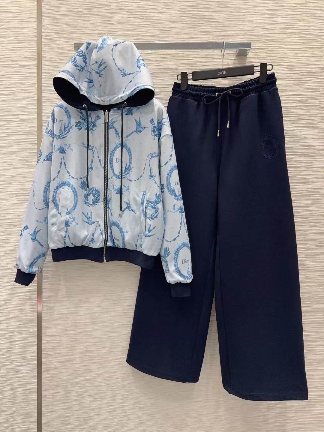 DIOR 両面プリント ジャケット＆パンツ セットアップ【50％割引+送料無料】
