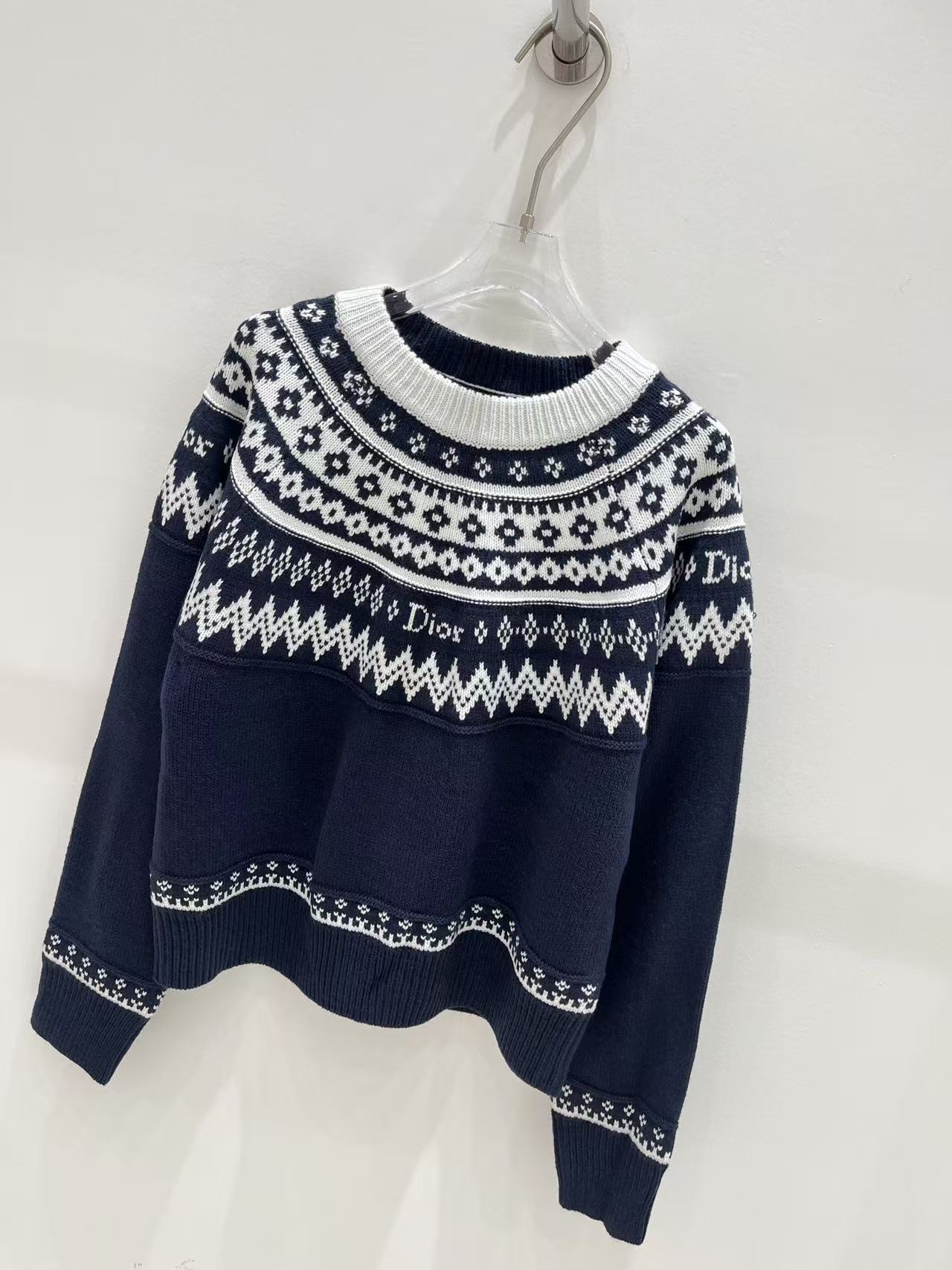 DIOR プリント入りウールセーター【50％割引+送料無料】