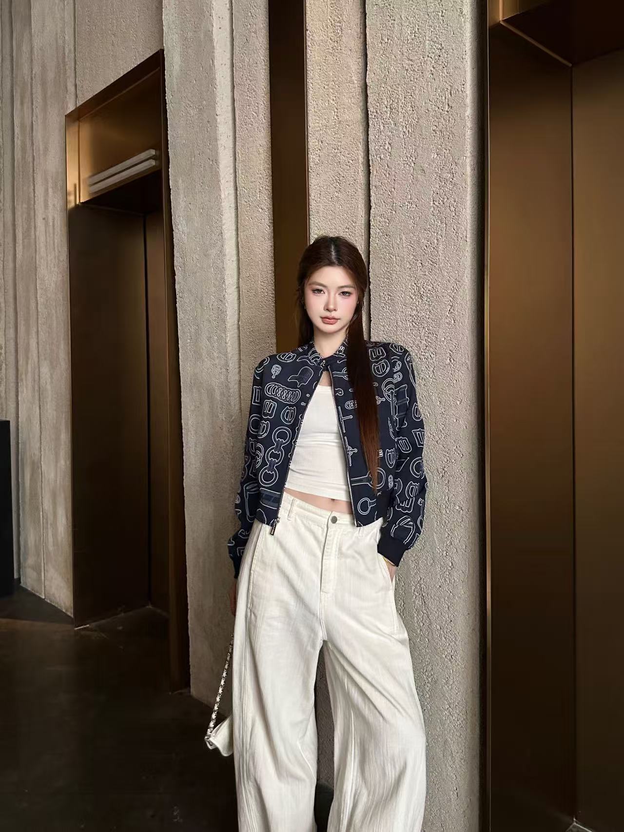 HERMES 両面プリントジャケット【50％割引+送料無料】