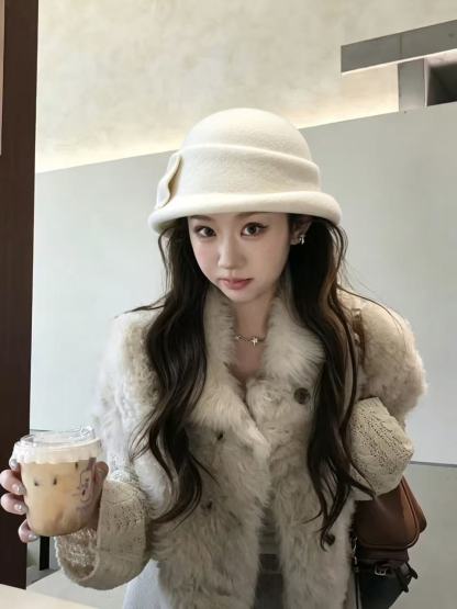 CHANEL ダブルC ウールバケットハット【50％割引+送料無料】