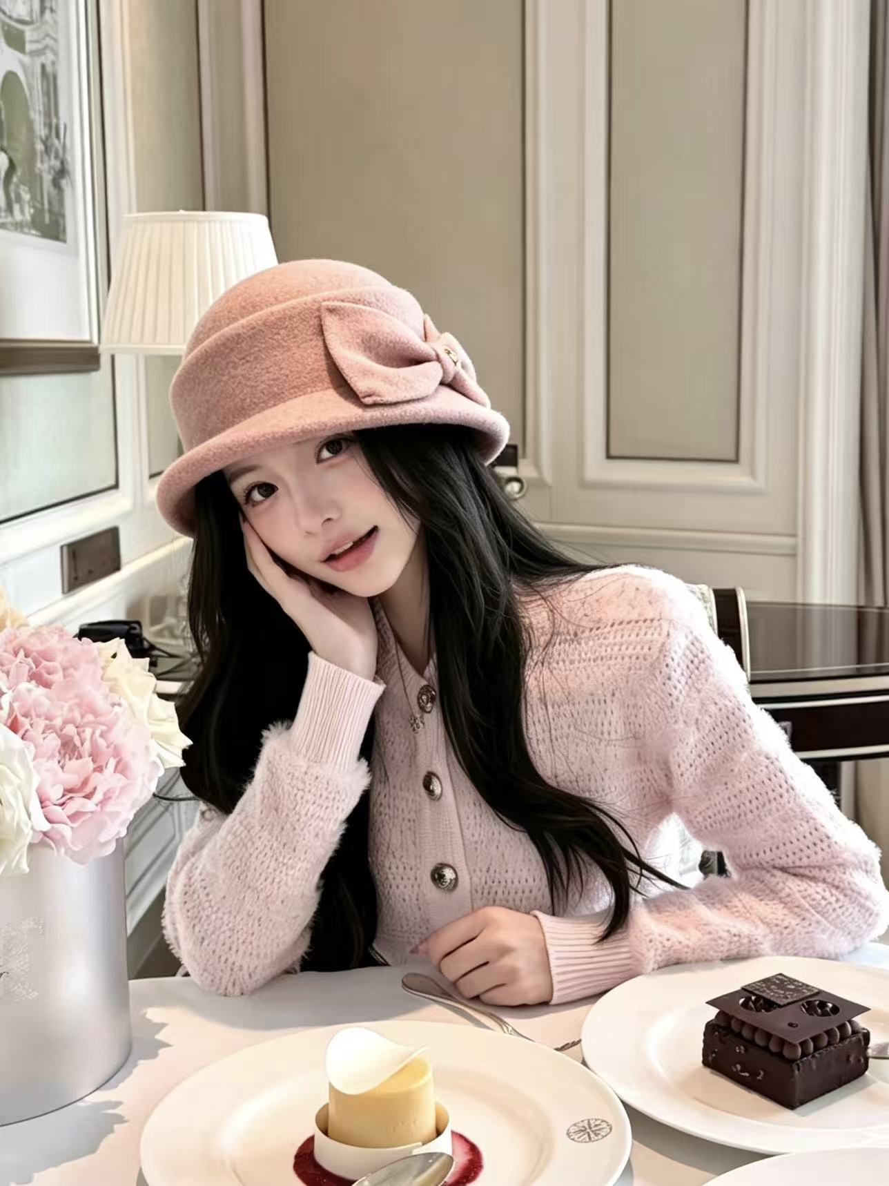 CHANEL ダブルC ウールバケットハット【50％割引+送料無料】