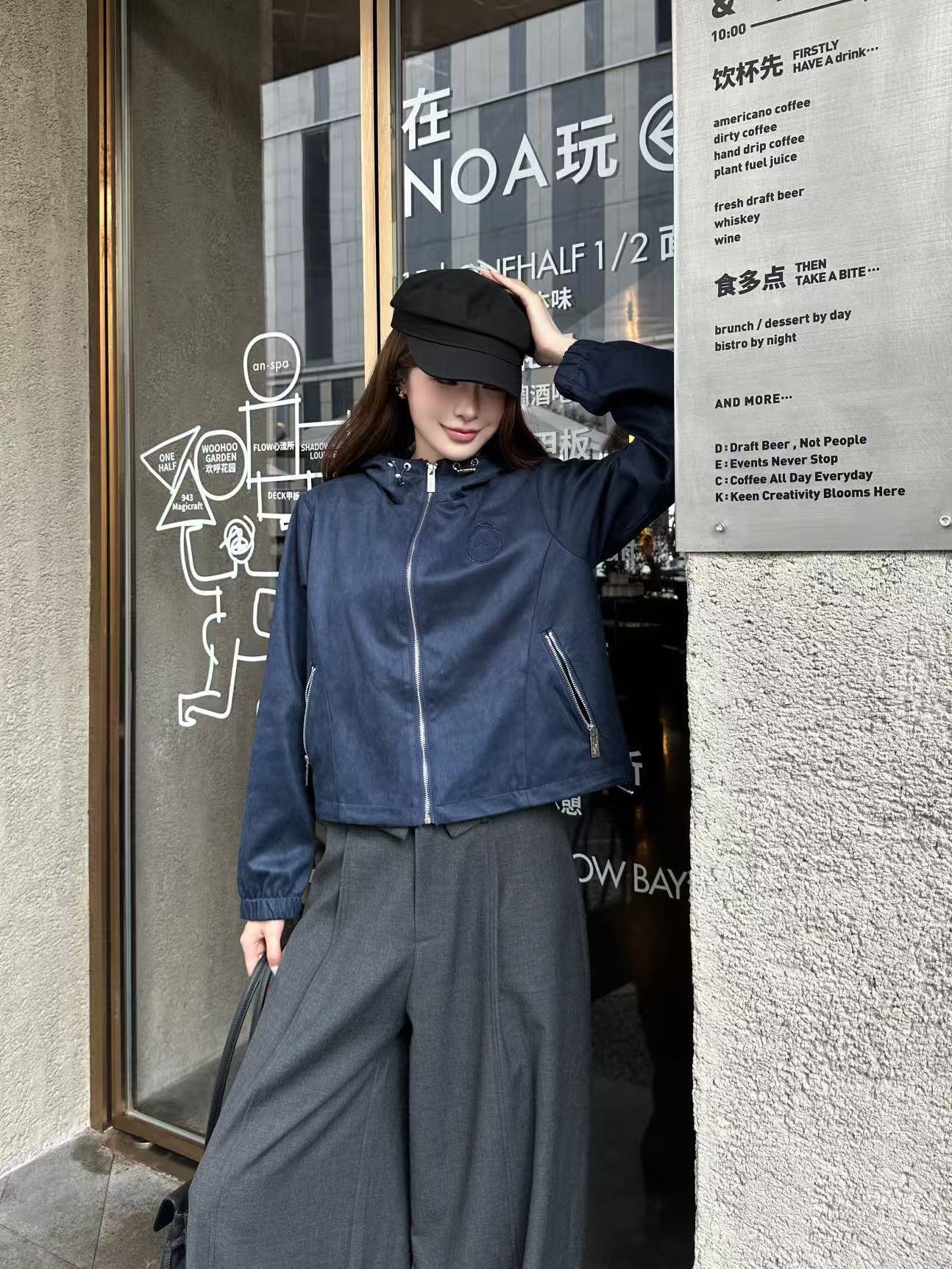 DIOR 刺繍ロゴ入りディアスキン・フーデッドジャケット【50％割引+送料無料】