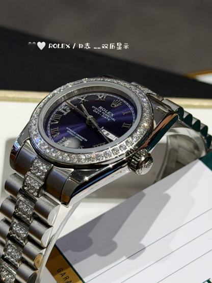 R0LEXソリッドスチールバンド・ダイヤモンド・レディースウォッチ【50％割引+送料無料】