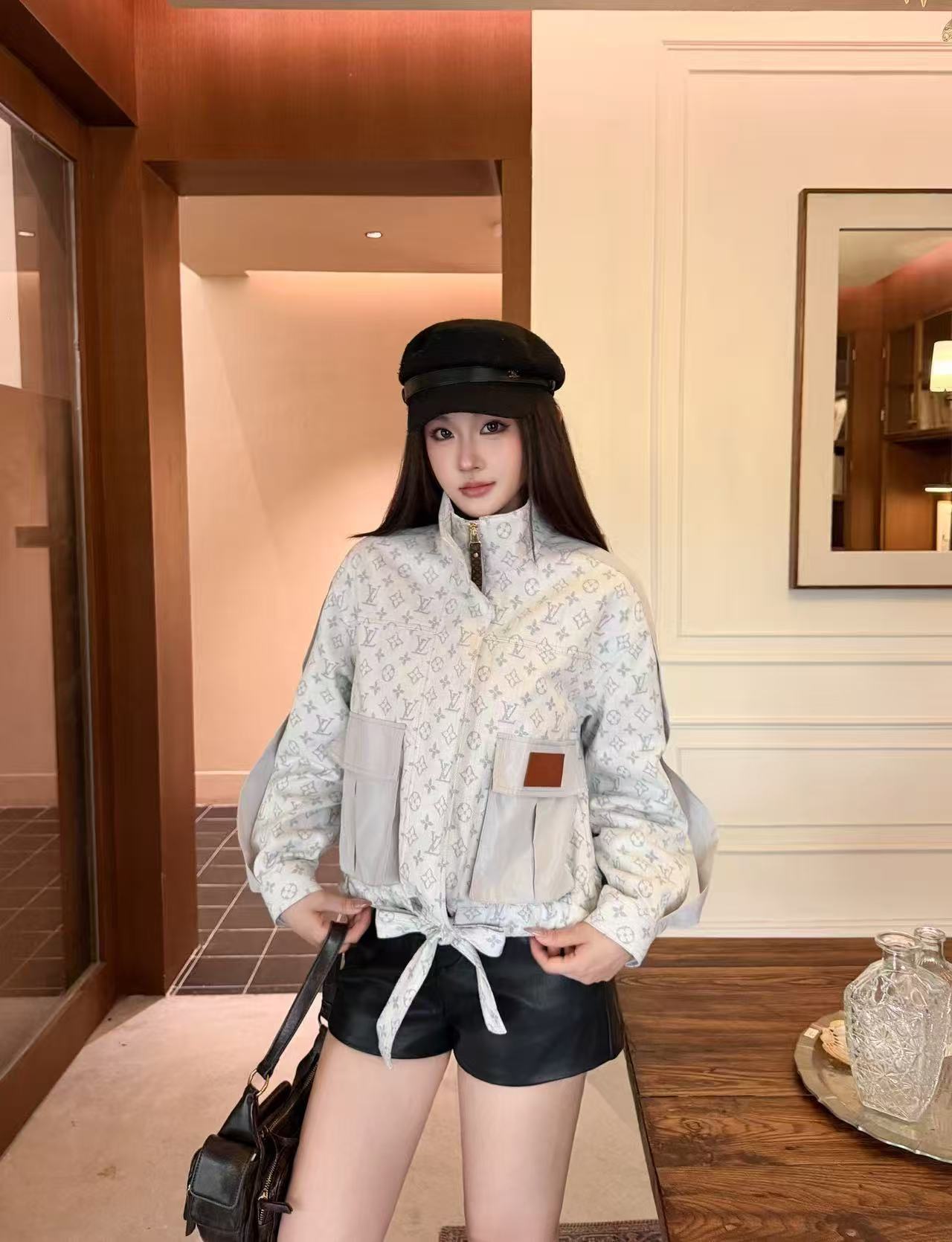LV 2ポケット・プリントデニムジャケット【50％割引+送料無料】