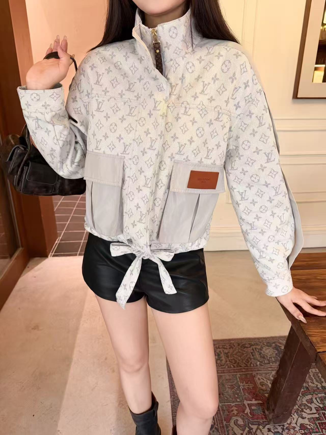 LV 2ポケット・プリントデニムジャケット【50％割引+送料無料】