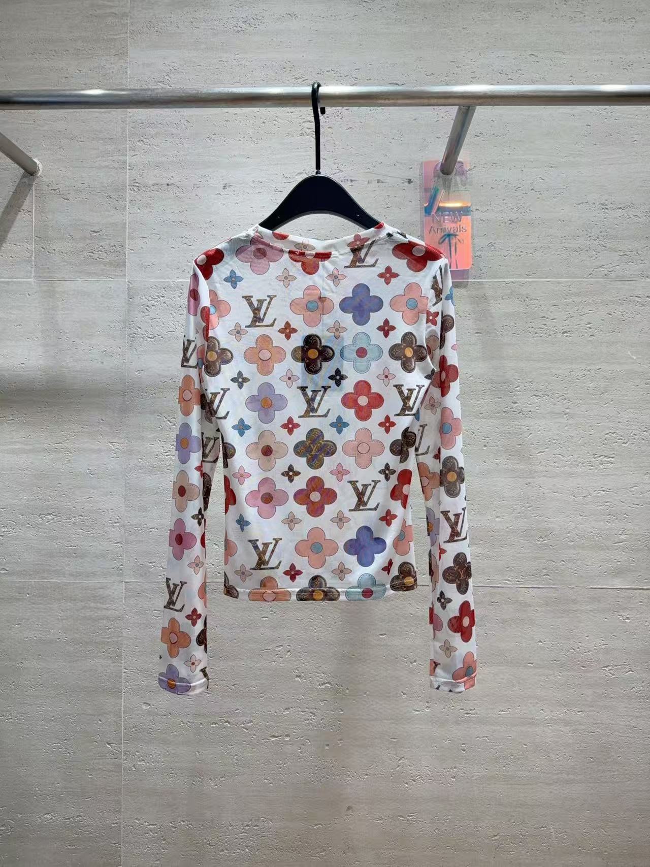 LVプリント長袖Tシャツ【50％割引+送料無料】