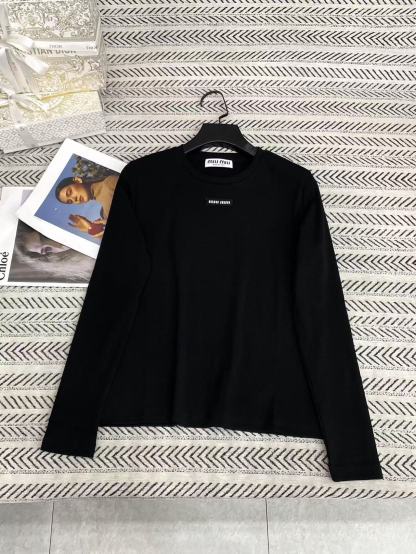 M1UM1U レター長袖Tシャツ【50％割引+送料無料】