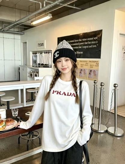PR4DA グラデーションレター長袖Tシャツ【50％割引+送料無料】